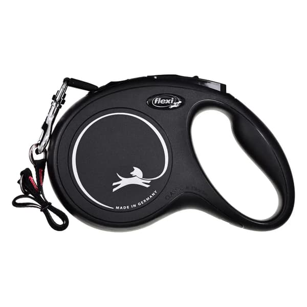 Hundesnor Flexi New Classic 5m Sort Størrelse M