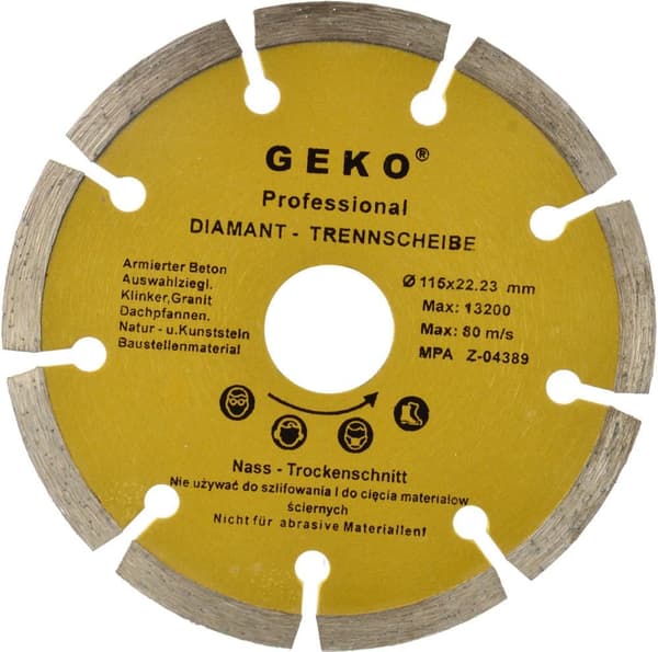 Kello halk.115mm Segment.GEKO PROFI (100)