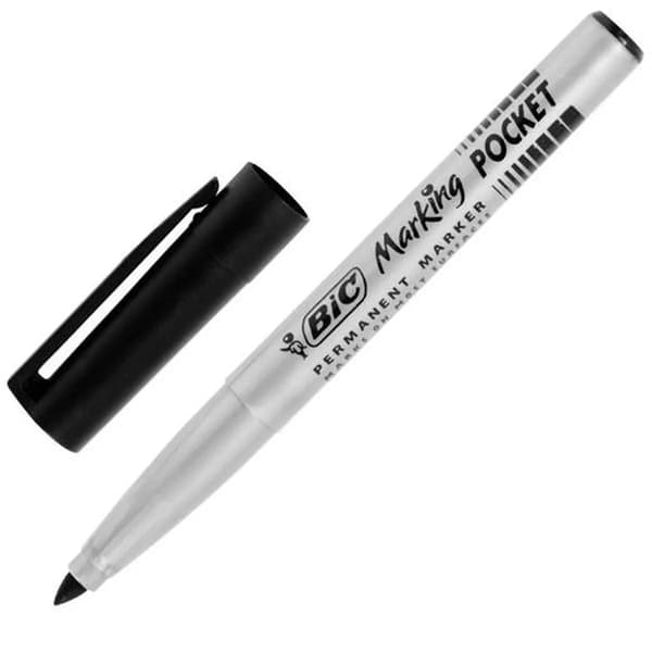 Permanent markør Bic Marking Pocket 1445 Sort (12 enheder)