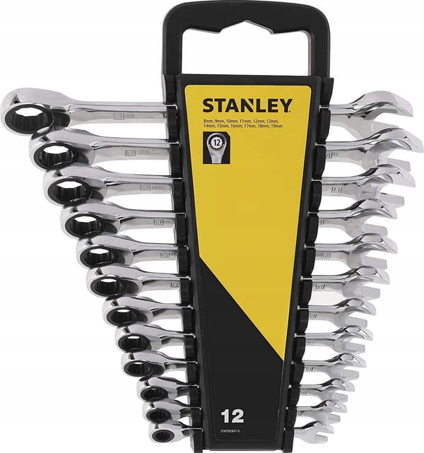 Stanley-avaimet, silmukka- ja avopää, 8-19mm, 12 kpl
