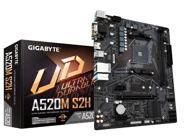 Gigabyte A520M S2H (AM4) Micro ATX Moderkort