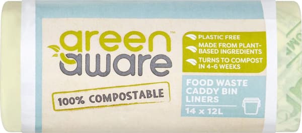 GreenAware GreenAware, 12L kompostoitavat ruokajätepussit, 14 kpl