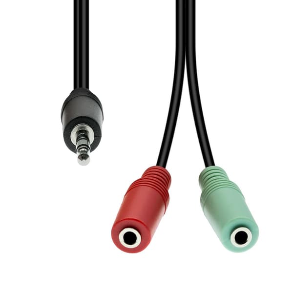 ProXtend 4-bens til 2x 3-bens kabel M-F sort 30 cm