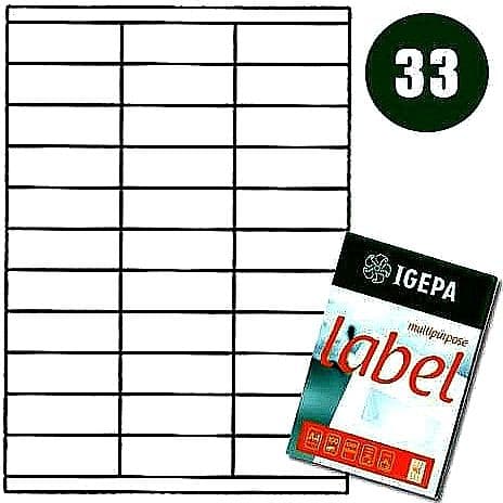 Mondi LABELS A4 IGEPA 70,0 X 25,4 MM VALKOINEN (100)