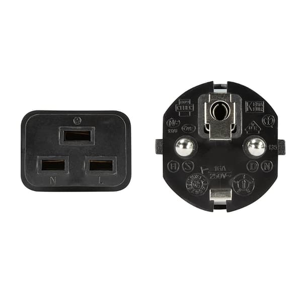 LogiLink-virtajohto, CEE 7/7-IEC C19, musta, 1,80 m