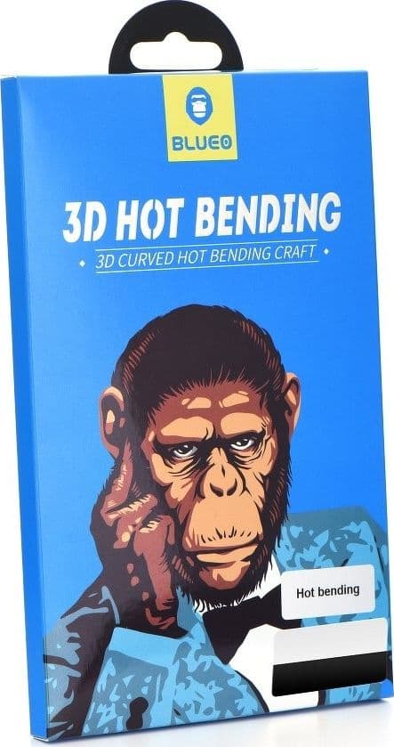 Karkaistu lasi 5D Mr. Monkey Glass - Apple iPhone XR musta (Strong HD)