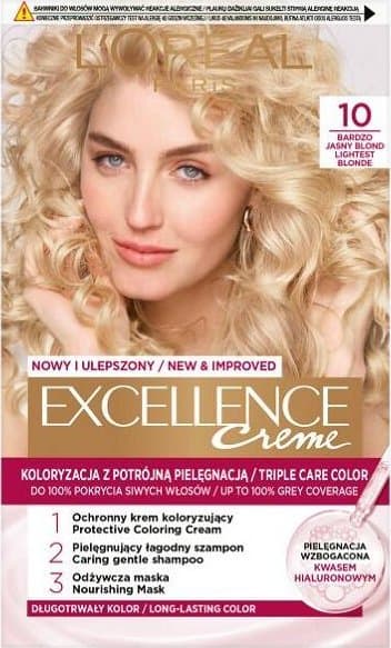 LOREAL Excellence Creme Hårfärg 10 Mycket Ljusblond