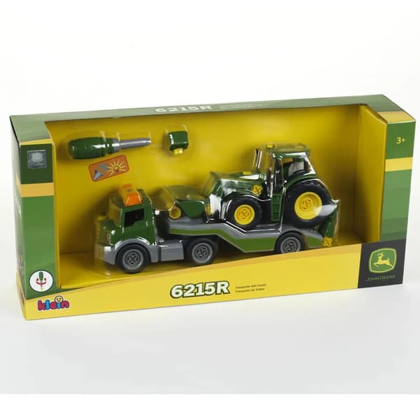 Klein Traktor John Deere för bogsering på bärgningsbil