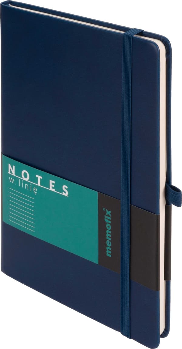 Notesbog Memofix A5 linje marineblå