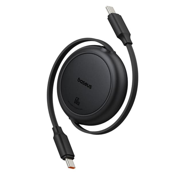 Baseus Free2Pull Mini-kabel USB-C / USB-C, 60W, 1m (sort)