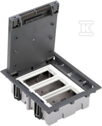 Simon Connect Gulvboks S500 3-modul 6x K45 gl. 70mm grå 52050003-035