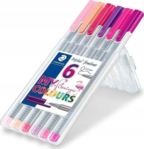 Triplus Flamingo 6 farver STAEDTLER fineliner