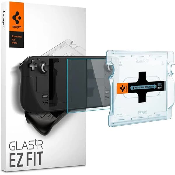 Spigen Glas.tR EZ Fit härdat glas för Steam Deck