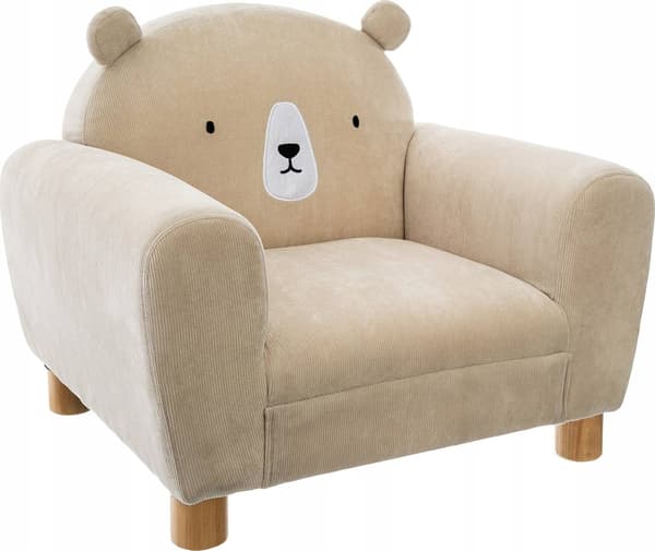 Atmosphera Barnfåtölj med ryggstöd BJÖRN, beige