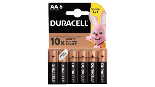 Duracell Batteri AA/R6 6 stk.