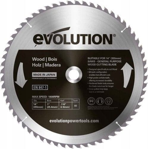 Evolution Evolution Widia sav til træskæring 355mm/60z til fræsere