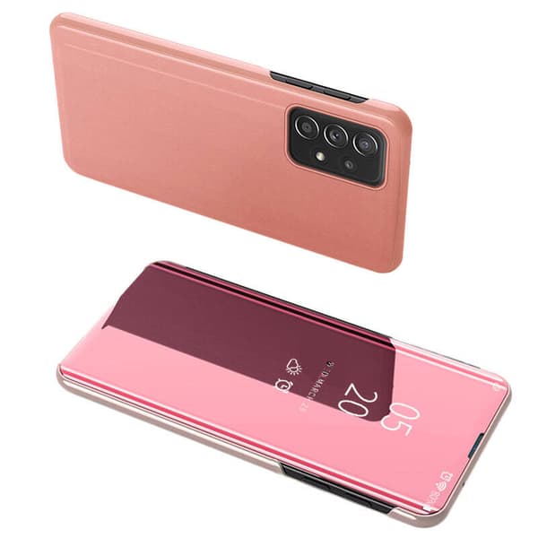 Clear View Case -läppäkotelo Samsung Galaxy A73:lle, pinkki