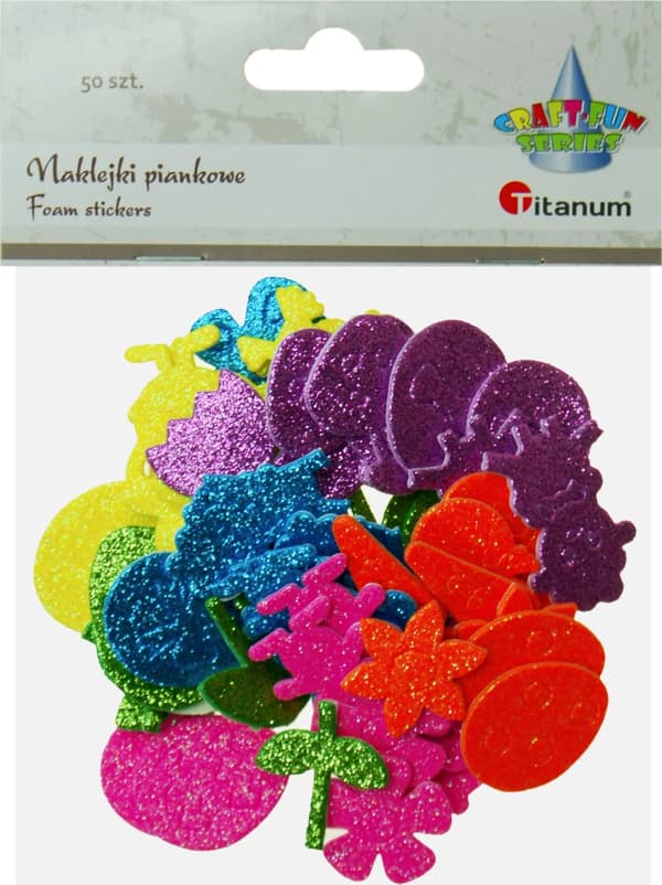 Vaahtomuovitarroja, glittersekoitus, 50 kpl