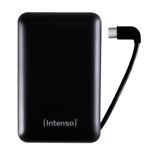 Intenso Powerbank XC10000 sort USB-A+USB-C m. kabel 10000 mAh