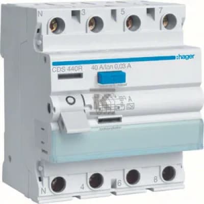 Jordfelsbrytare 3P+N 40A/30mA Typ A QuickConnect vänster N CDS440R