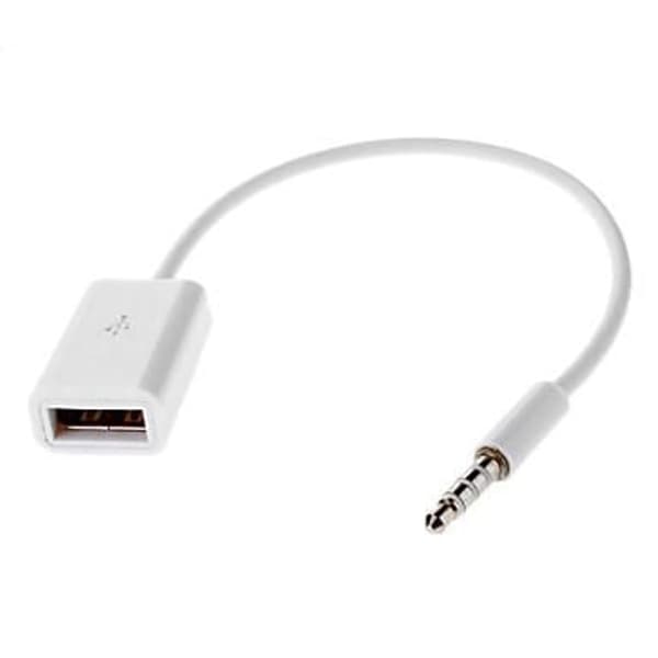 CoreParts USB till mini Jack-adapter, vit