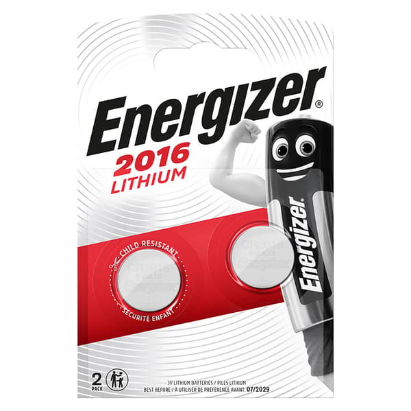 Energizer batteri - 2 x CR2016 - Li
