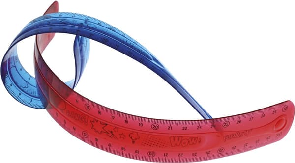 Fleksibel lineal 30cm mix
