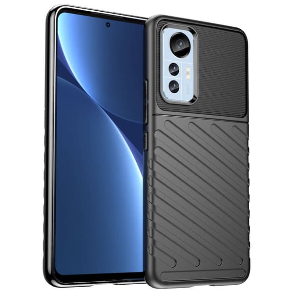 Thunder Case Cover til Xiaomi 12 Lite Silikone Armor Cover sort