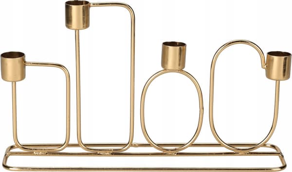 Home Styling Collection Ljusstake med geometriskt mönster, 27 x 16 cm