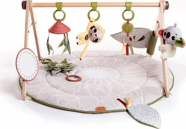 Tiny Love Babyfilt med Boho Chic-stativ i trä