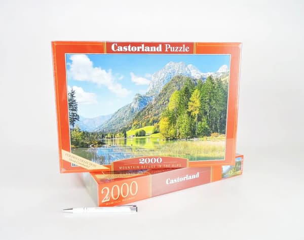 Puslespil 2000 stk. Bjerghytte i Alperne