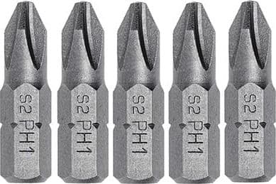 Högert Technik krydsbits 25mm S2 PH1 5 stk (HT1S301)