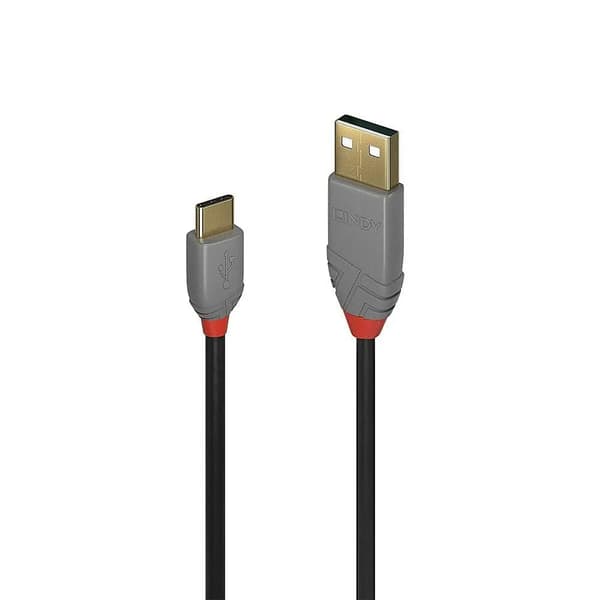 Lindy USB-A USB-kaapeli - USB-A 0,5 m musta (36885)