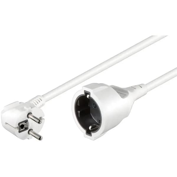 MicroConnect Schuko strømforlænger M-F 10m Vinklet Schuko 3Gx1.5MM2, 16A, 250V