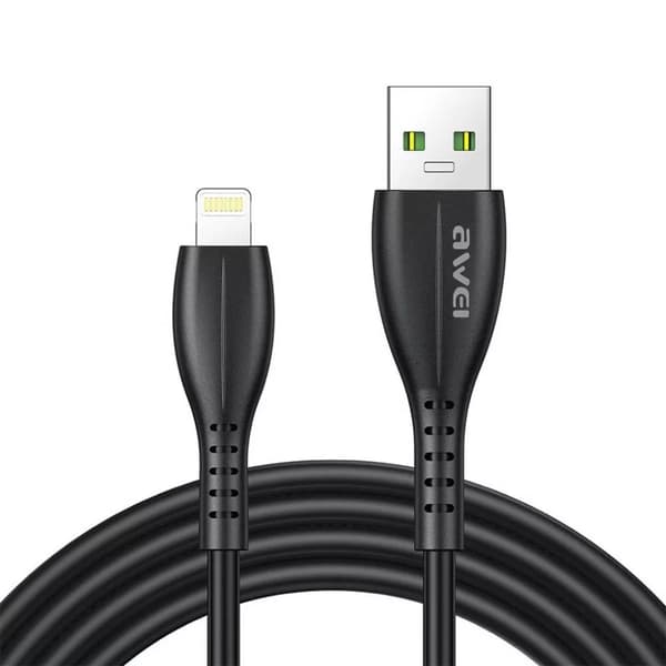 AWEI CL-115L USB-A / Lightning-kaapeli, musta