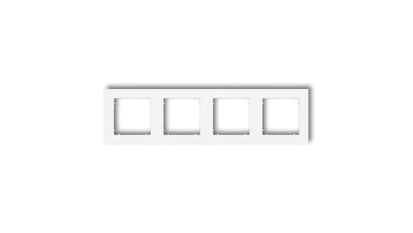 MINI Universal firedobbelt ramme af plast hvid mat 25MR-4
