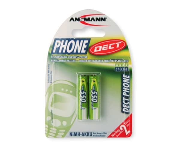 1x2 Ansmann maxE NiMH ladattava akku Micro AAA 550 mAh DECT-PUHELIN