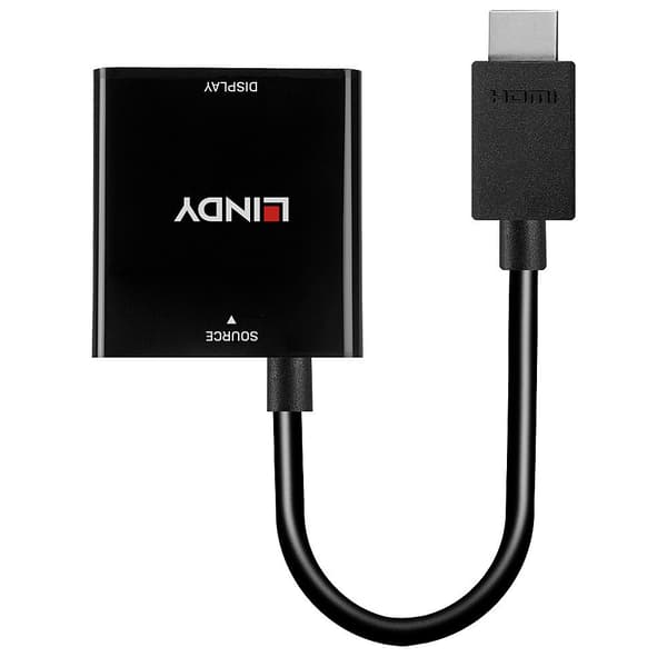 HDMI - VGA Adapteri LINDY 38291 Musta