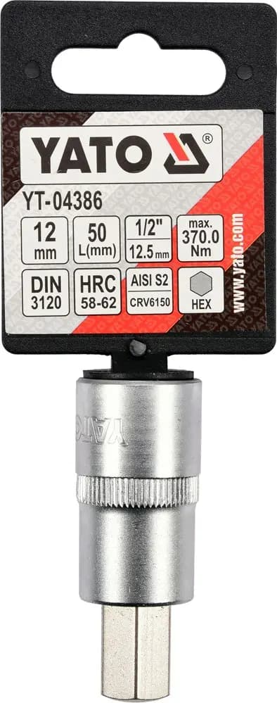 HEX SKAFT 1/2\" 12MM L55MM