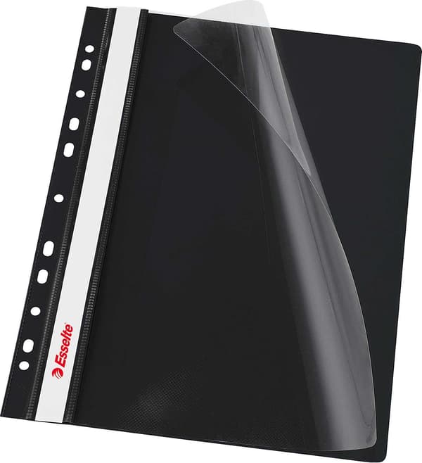 Esselte A4 PP sort, 10 stk (13588)
