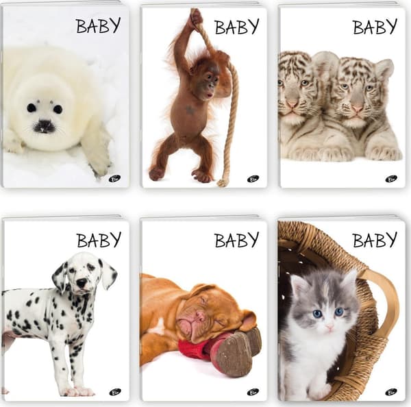Notesbog A5/32K linje BABY MIX (20 stk)