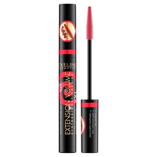 EVELINE Extension Volume -muste tekoripsiin ruusuefektillä 10 ml