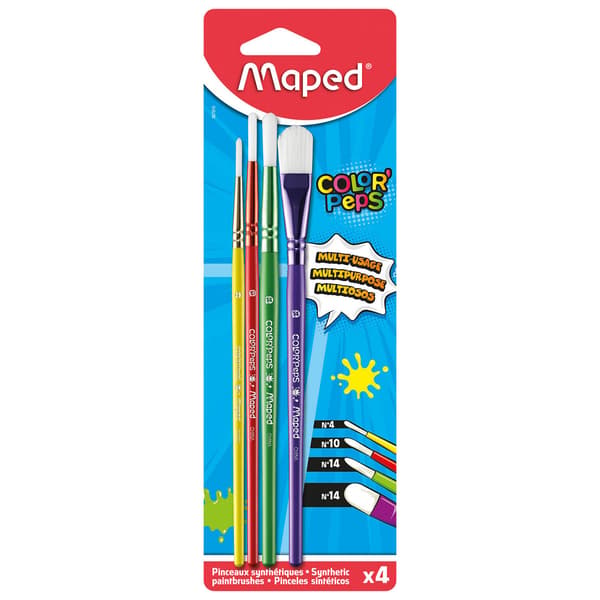 Colorpeps syntetiska penslar 4 delar