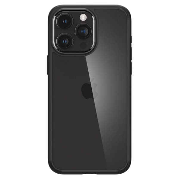 Spigen Crystal Hybrid, mattamusta - iPhone 15 Pro Max