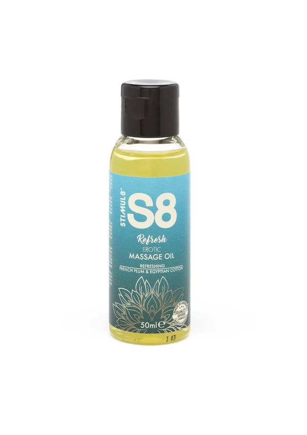 S8 Massageolie 50ml Fransk Blomme & Egyptisk Bomuld