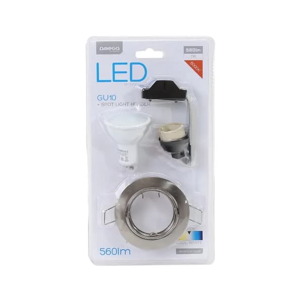 Omega LED-kohdevalo 6000K GU10 7W 500lm (42799)