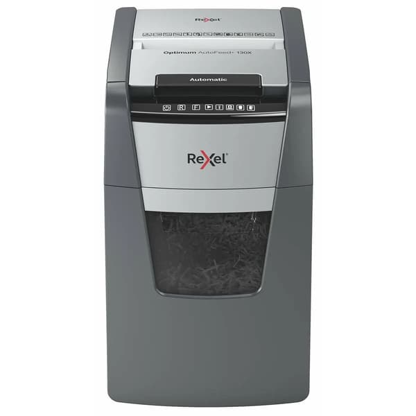 Dokumentförstörare Rexel Optimum AutoFeed+ 130X Svart