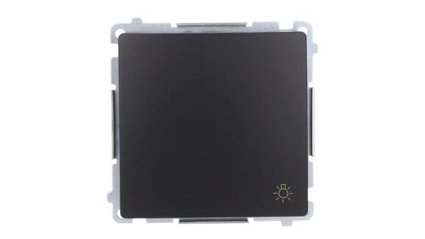 Simon Basic Lysknap (Modul) 10AX, 250V, Lynkobling, Sort BMS1.01/49