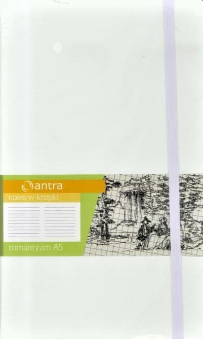 Notesbog A5 Prikker Romantik Hvid ANTRA