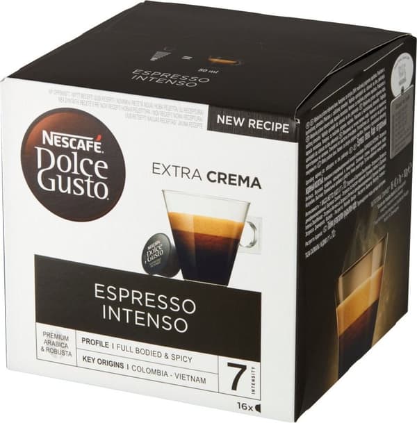 Kaffe i kapslar NESCAFE DOLCE GUSTO Espresso Intenso 16 kapslar